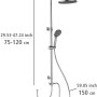 Wenko Duschsystem Watersaving Chrom mit Regendusche und Handbrause.