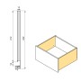 Emuca Aussenschublade Vertex 3D 60 kg Höhe 242 mm Tiefe 500 mm Stahl Anthrazitgrau_3