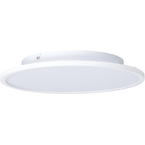 Rundes, weißes LED-Panel Buffi für Deckenmontage, Ø 35 cm, mit kaltweißem Licht.