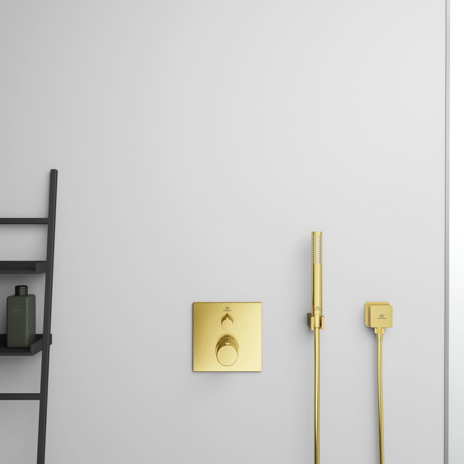 Ideal Standard Idealrain Atelier Brauseschlauchanschluss, eckig, Brushed Gold.