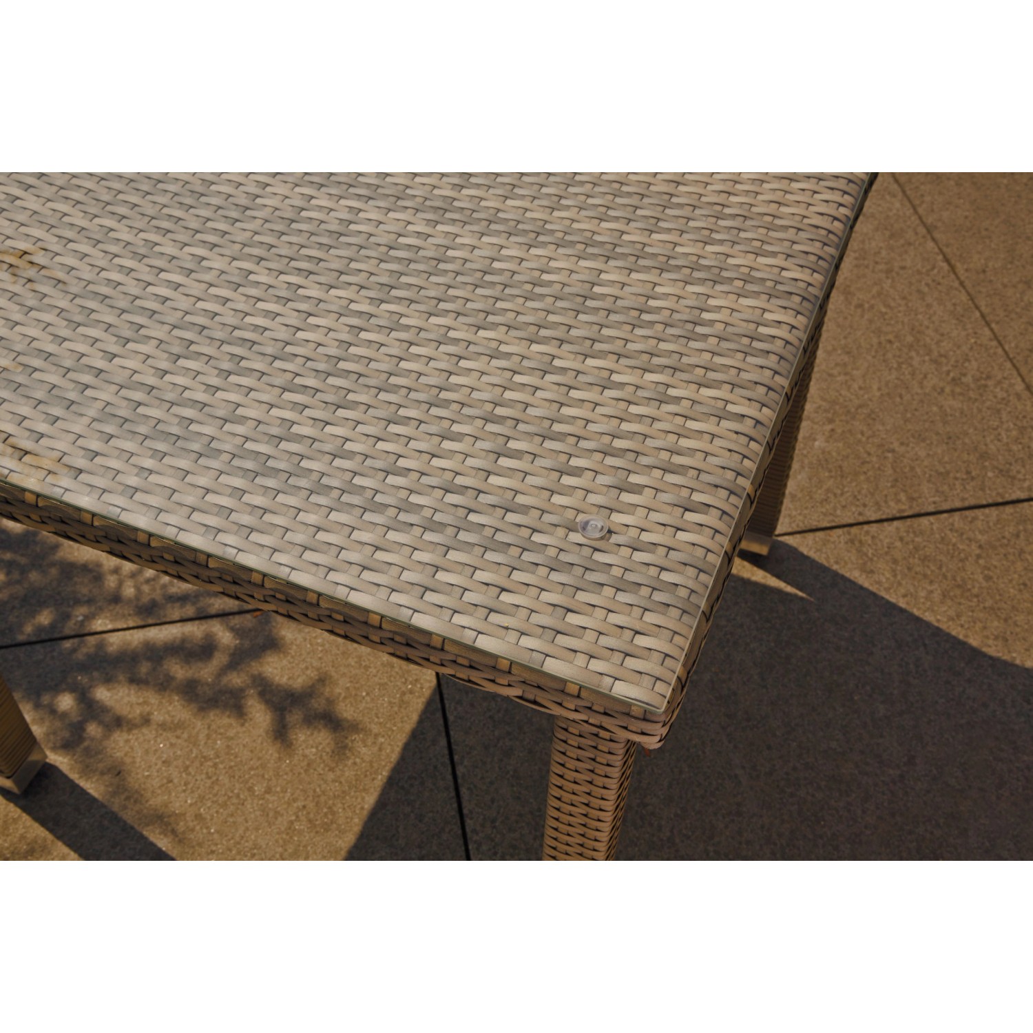 Greemotion Tisch Manila mit Glasplatte 80 cm x 74 cm x 80 cm kaufen bei OBI