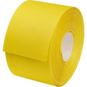 Gelbe LUX Schleifpapierrolle Holz, 115mm x 50m, Körnung K60.