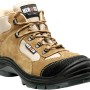 Beige Herock Cross High Compo S1P Arbeitsschuhe Gr. 38 aus Wildleder und Cordura mit PU-Überkappe.
