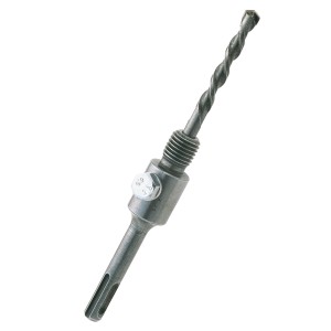 LUX Bohrkronenaufnahme SDS-Plus mit Zentrierbohrer und M16-Gewinde.