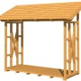 Holzunterstand Paul 2 von Skan Holz, 290x126 cm, aus unbehandeltem Douglasienholz.