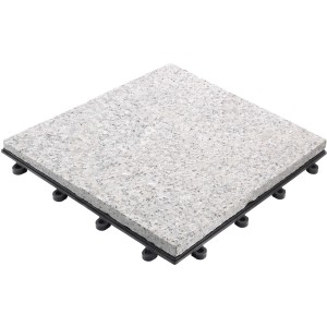 Florco Naturstein-Klickfliese Stone Granit, 30x30 cm, mit Klicksystem und Gitterrücken.