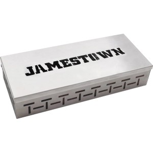 Jamestown Edelstahl Räucherbox für Gas- und Holzkohlegrills, für intensive Raucharomen.