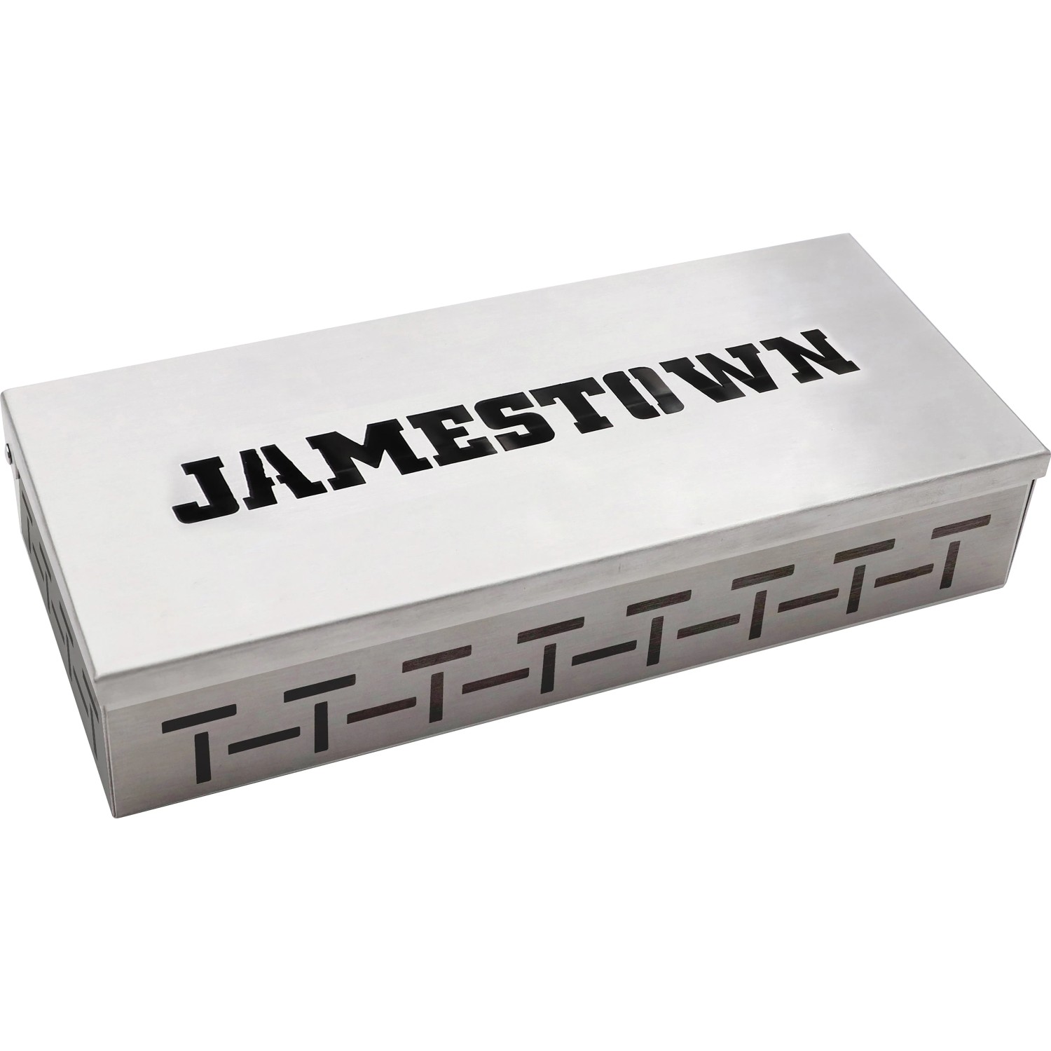 Jamestown Edelstahl Räucherbox für Gas- und Holzkohlegrills, für intensive Raucharomen.