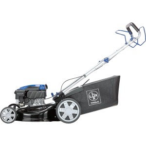 LUX Benzin Rasenmäher B-RM-145/46 mit Radantrieb und Fangkorb.