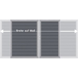 Sichtschutzzaun-Element WPC Doppeltor