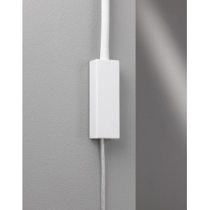 Detailaufnahme: Weißer Fischer & Honsel LED-Wandspot Sten, flexible Leselampe für die Wand.