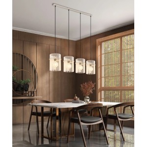 Globo Hängeleuchte Gorley Metall Sandfarben matt 110 cm x 20 cm x 140 cm