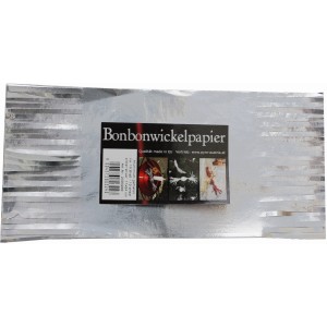 Bonbonwickelpapier Alu-Fransen ca. 11 x 24 cm Silber 10 Blatt