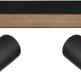 Globo Strahler Robby, 6-flammig, schwarz matt, mit Holzoptik. Moderner Spot für flexible Beleuchtung.