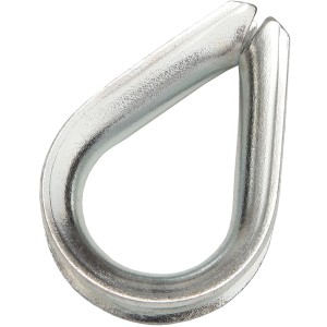 Conacord Seilkausche aus Stahl, 58 mm Länge, für Edelstahl-Beschläge.
