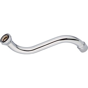 S-Auslauf, 24,1 mm (G 3/4) x 150 mm, verchromt, für Auslaufventile.