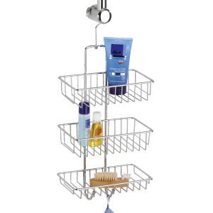 Wenko Duschcaddy Nivala mit 3 Ablagen aus Chrom, zur Aufhängung in der Dusche.