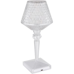 Globo LED-Tischleuchte Kristall, ø 12 cm, 26 cm hoch. Dekorative Außenleuchte mit Touchdimmer.