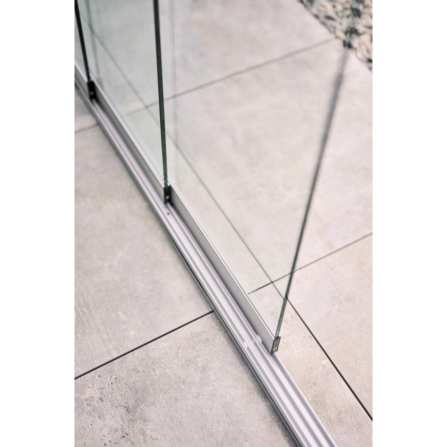 Biohort Glasschiebewand Klarglas 5 m Weiß_5