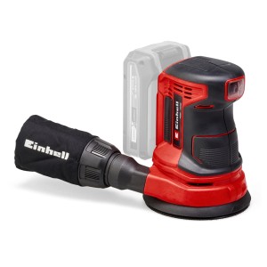 Einhell Akku-Exzenterschleifer TE-RS 18 Li Solo (ohne Akku/Ladegerät) mit Staubfangsack.