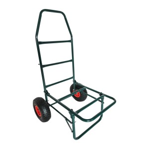 Relaxdays Transportwagen Stahl Grün Klappbar 102 cm x 50 cm x 37 cm 80 kg