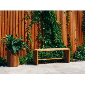 Sichtschutzzaun-Element Quadra 90 cm x 180 cm Natur Lackiert