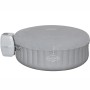 Grauer Bestway Lay-Z-Spa St. Lucia AirJet Whirlpool mit Abdeckung und Pumpe.