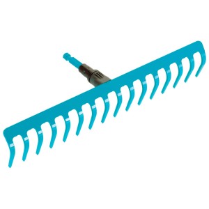 Gardena combisystem Rechen mit 41 cm Arbeitsbreite, blau, für combisystem Stiele.