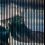 FN Acustico Akustikplatte Wave mit Wellenmuster, blau-weiß, zur Schallabsorption und Dekoration.