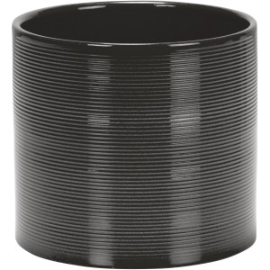 Scheurich Übertopf 828 Glass Grey, Ø 19 cm, gerillter Keramik-Blumentopf für Innen.