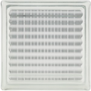 Klarer Fuchs Glasstein Gekreuzt 19x19x8 cm mit gekreuzter Struktur für Innen- und Außenbereich.