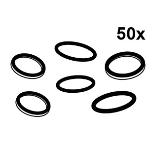 Kirchhoff Dichtungsset, 50-teilig, verschiedene Gummidichtungen für Mischdüsen.