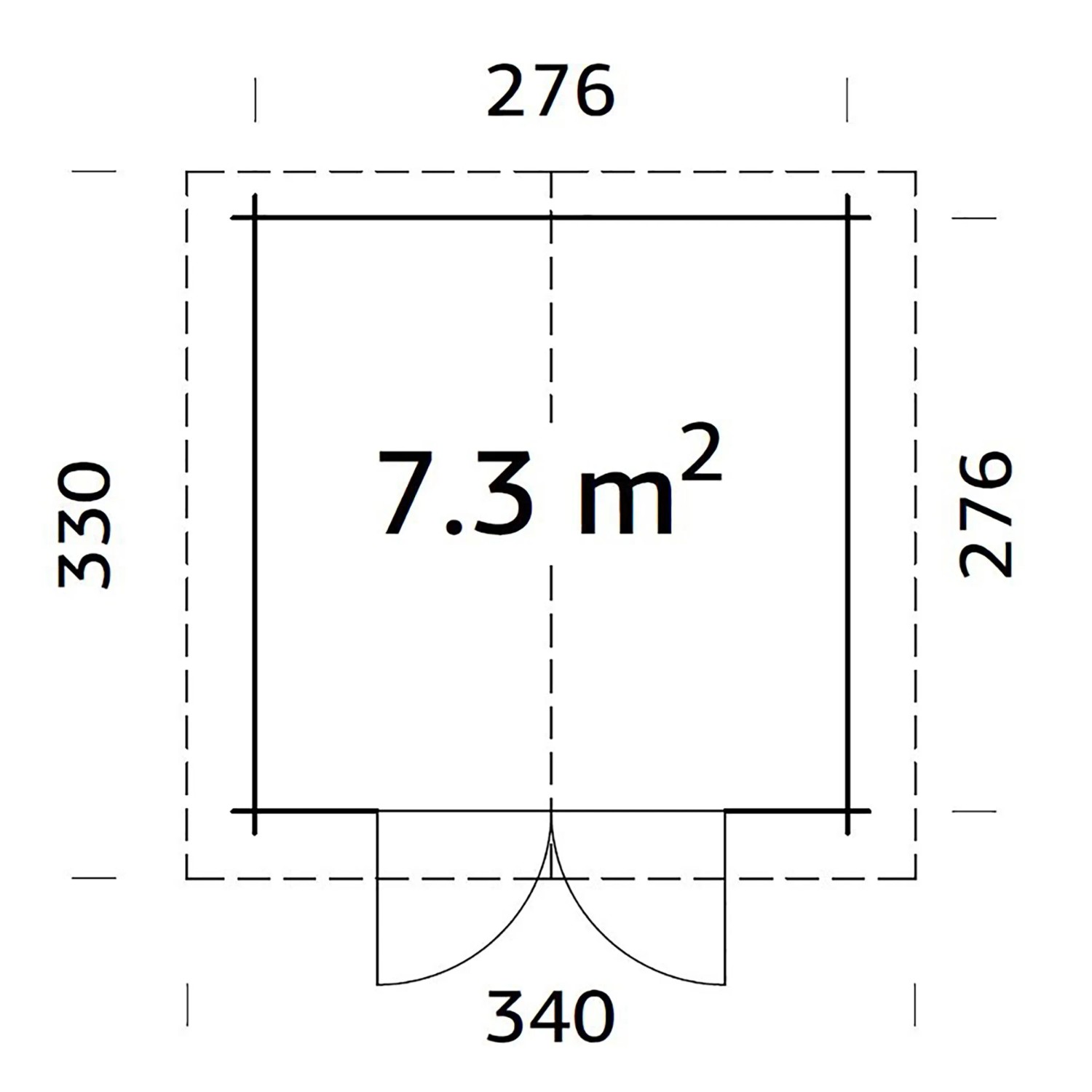 Palmako Gartenhaus Lotta 276 x 276 cm Lackiert Dunkelgrau-Weiß FSC®_6