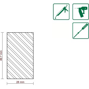 FN Neuhofer Flachleiste aus Lärche, 28x49,7x2000mm, ideal für Bastelarbeiten.