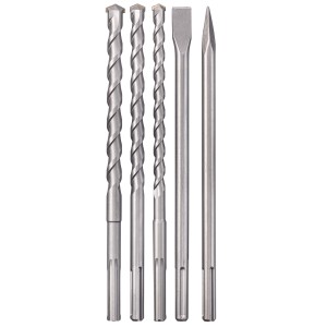 Einhell SDS-Max Bohr-Meissel-Set, 5-teilig für Bohrhämmer: Bohrer und Meißel im Set.