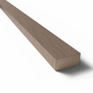 Paneel-Abschlussleiste in Walnuss-Braun aus MDF, 6,5x240cm, für den perfekten Paneel-Abschluss.