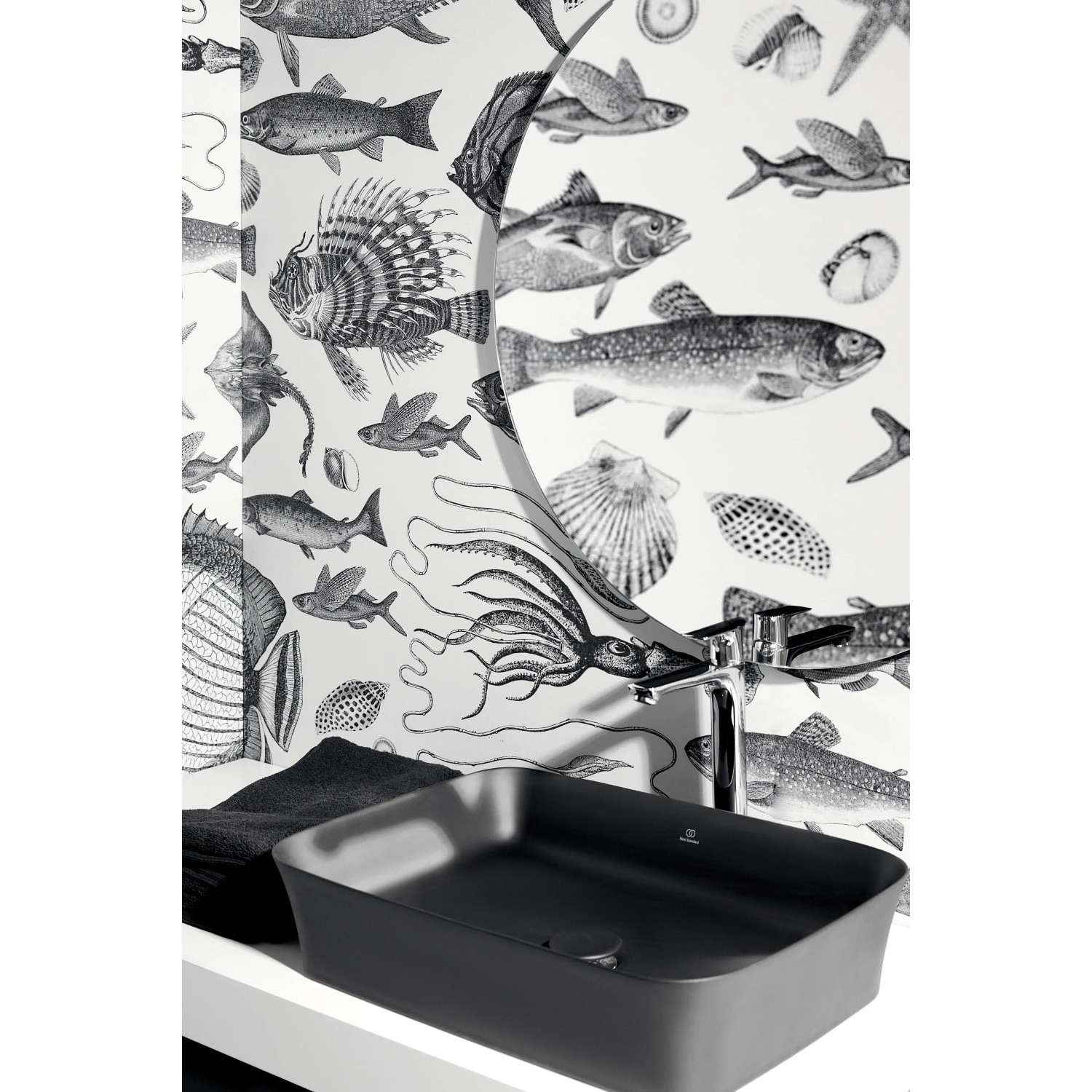 Ideal Standard Connect Air Waschtischarmatur mit verlängertem Sockel, Chrom