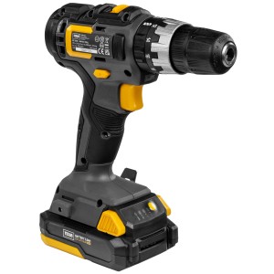 Texas 20V Akku-Schlagbohrmaschine IDX2000, Akkuschrauber in Grau und Gelb.