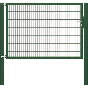 Grünes Gartentor Flexo Plus (200x140 cm) mit Pfosten (100x100 cm) aus Stahl.