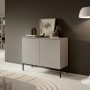 Selsey Sideboard Bemmi 100 cm, kaschmirgrau, mit 2 Türen und schwarzen Metallbeinen. Moderne Kommode für Wohnzimmer.