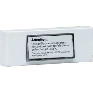 Weißer Byron Klingeltaster für verdrahtete Glockenspiele.