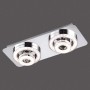 Moderne LED-Deckenleuchte Tim Chrom mit Kristalloptik, 40x17 cm.