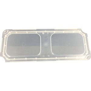 Eurobox-System Deckel für Einsatzkasten 1/4 quer Transparent