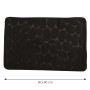 Schwarze MSV Badematte Kiesel 50x80 cm mit Kieselstein-Optik für das Badezimmer.