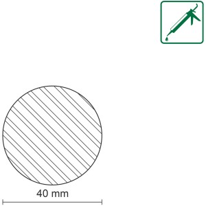 FN Neuhofer Rundstab Glatt, Buche, Durchmesser 40mm, für Bastelarbeiten.