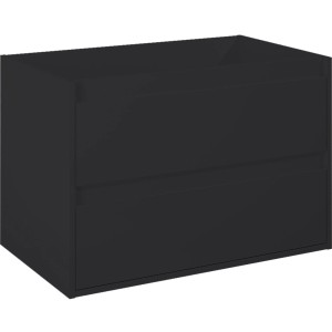 Schwarzer Maximus Waschbeckenunterschrank Sisi, 80 cm breit, für das Badezimmer.