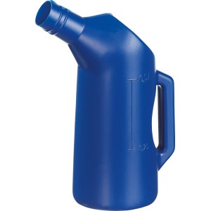 Blaue LUX Messkanne mit Skala, 500 ml, für Schmierstoffe und Kraftstoffe.
