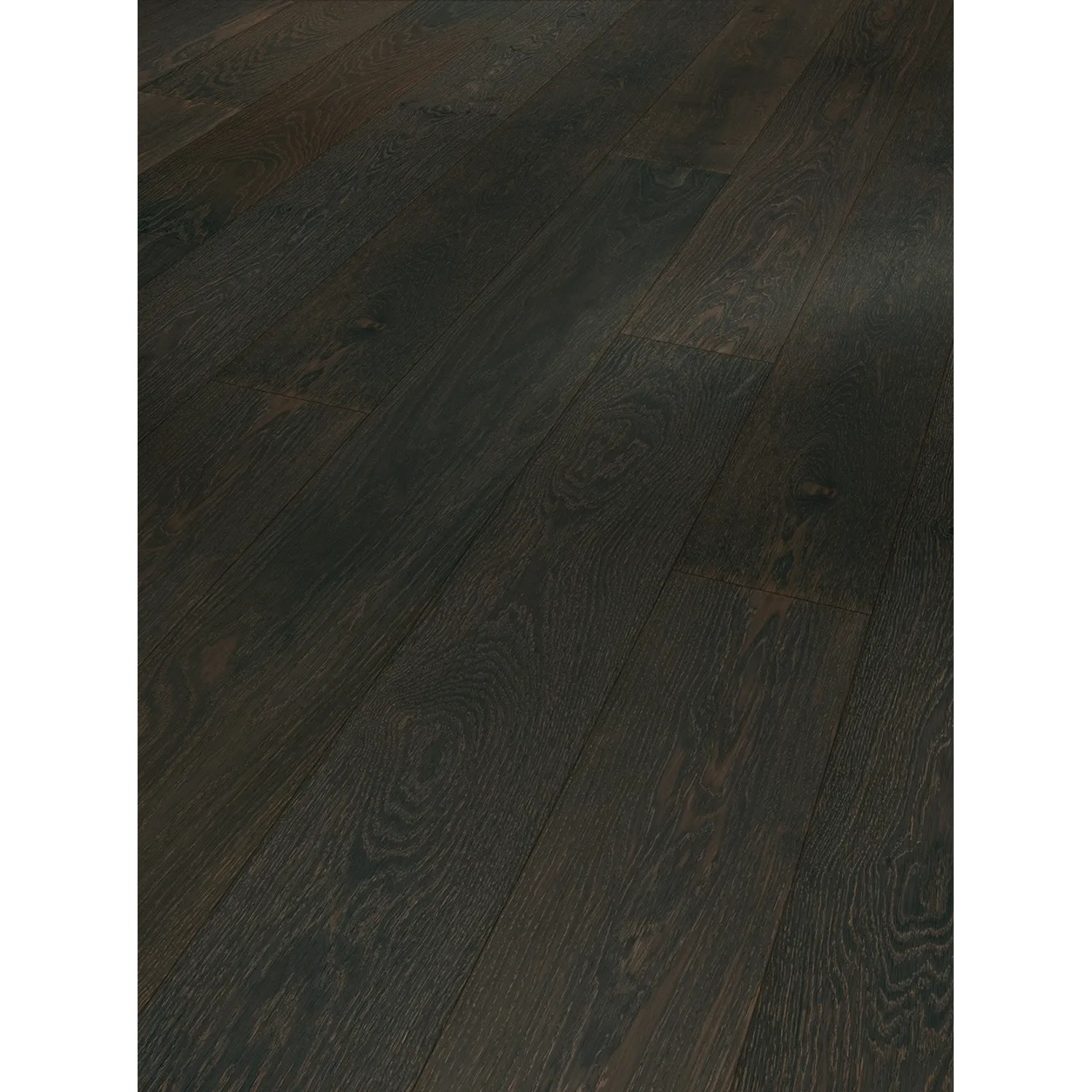 Dunkles Parador Parkett Classic 3060 Natur Eiche Pinot Schwarz Matt lackiert, Detailansicht.