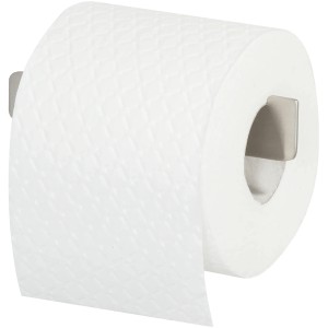Tiger Colar Toilettenpapierhalter L-Form, Edelstahl gebürstet mit Papierrolle.