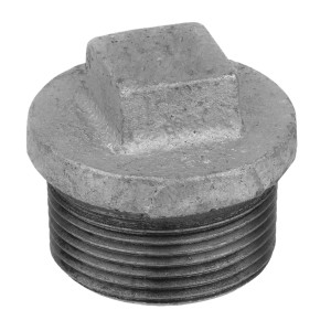 Kirchhoff Stopfen, 26,4 mm (3/4 AG), verzinkt, für Temperguss-Fittings, Nahaufnahme.